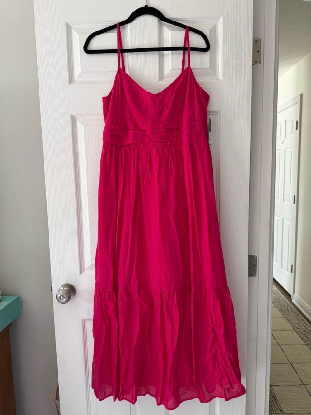 Bright Fuchsia Spaghetti Strap Maxi Dress